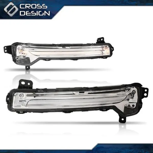 CROSSDESIGN PP+PC Durable LED Turn Signal Lights with Bulbs - Left+Right, LED Blinker Replacement Parts for 2020-2024 Lincoln Corsair Car Lighting Upgrade