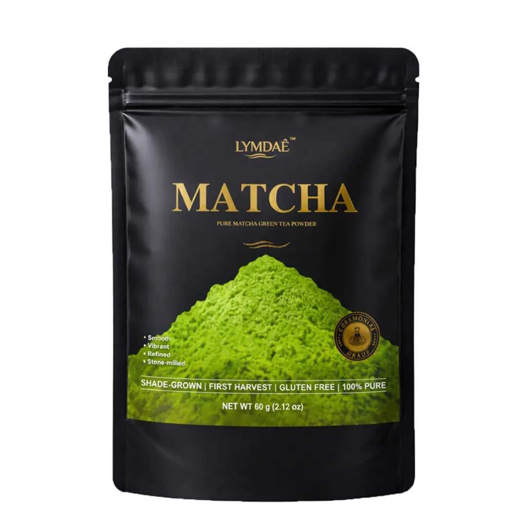 LYMDAE Ceremonial-Grade Matcha Powder—Sugar-Free, First-Harvest Matcha Powder, Finely Ground, Rich Flavor, Ideal for Lattes, Baking, and Everyday Use 2.12 oz