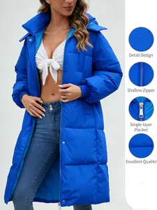 VVZ Women's Button Front Full Zip Up Coat Trendy Warm Raglan Sleeve Outerwear for Daily Wear Puffer Jacket Hooded Coat Essential Winter Clothing Piece Style Tops Twist Hot Pink