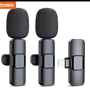 basic 2.4g wireless lavalier microphone portable video recording mic for iPhone android and gaming phones