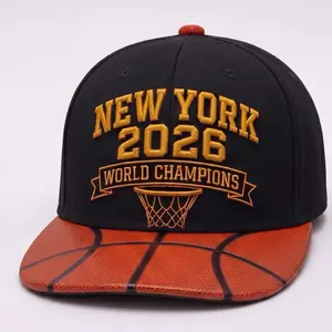 New York Championship Commemorative Hoop Cap with Basketball Brim