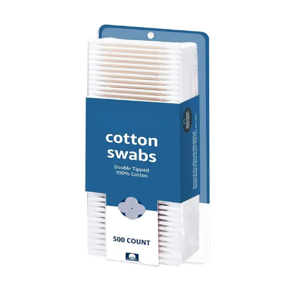 500 Count Double Tip Cotton Swabs for Makeup Nail Polish Touch Up Beauty Care and Household Use