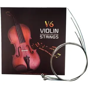 Violin strings Universal Full Set (G-D-A-E) violin Fiddle String Strings Steel Core Nickel-  with Nickel-plated Ball End for 4/4 3/4 1/2 1/4 Violins