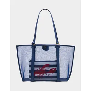 Betsey Johnson HOTTER THAN BUTTER MESH TOTE W NAVY