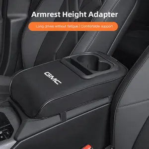 Car Center Console Armrest Pad, Car Armrest Box Mat, Car Armrest Box Cup Holder For GMC Terrain Sierra Canyon Yukon Acadia Savana Denali AT4 Granite