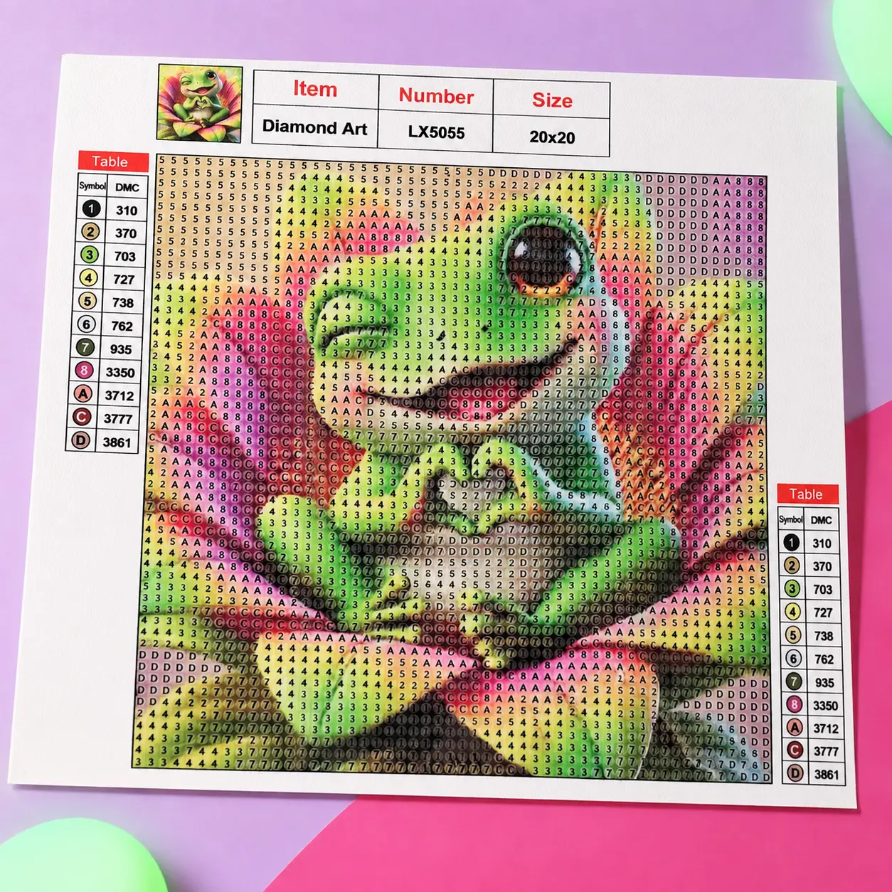 Frog Diamond Painting Kit 1 Pack | Cute DIY Diamond Art Craft Set for Adults & Beginners