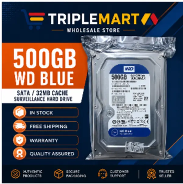 Western Digital Blue 500GB, Internal, 7200 RPM, 3,5in (WD5000AZLX) Hard Disk