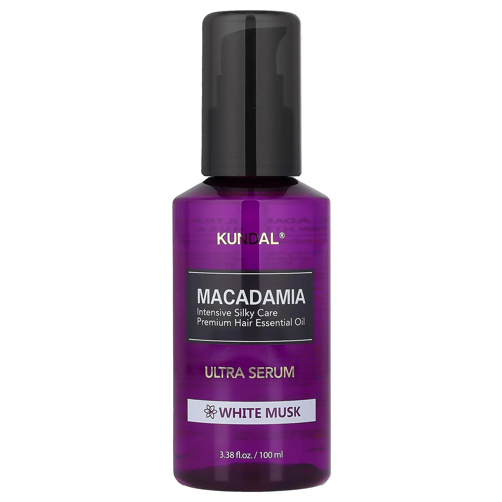 Kundal Macadamia Ultra Hair Serum, White Musk, 3.38 fl oz (100 ml)