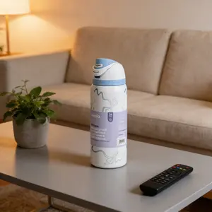 Owala Ribbon Blue Tumbler 32oz Insulated Water Bottle  candy  coated Keeps Beverages Cold for 24 Hours & Hot for 12 Hours Perfect for Work Gym or Outdoor Activities valentine spring