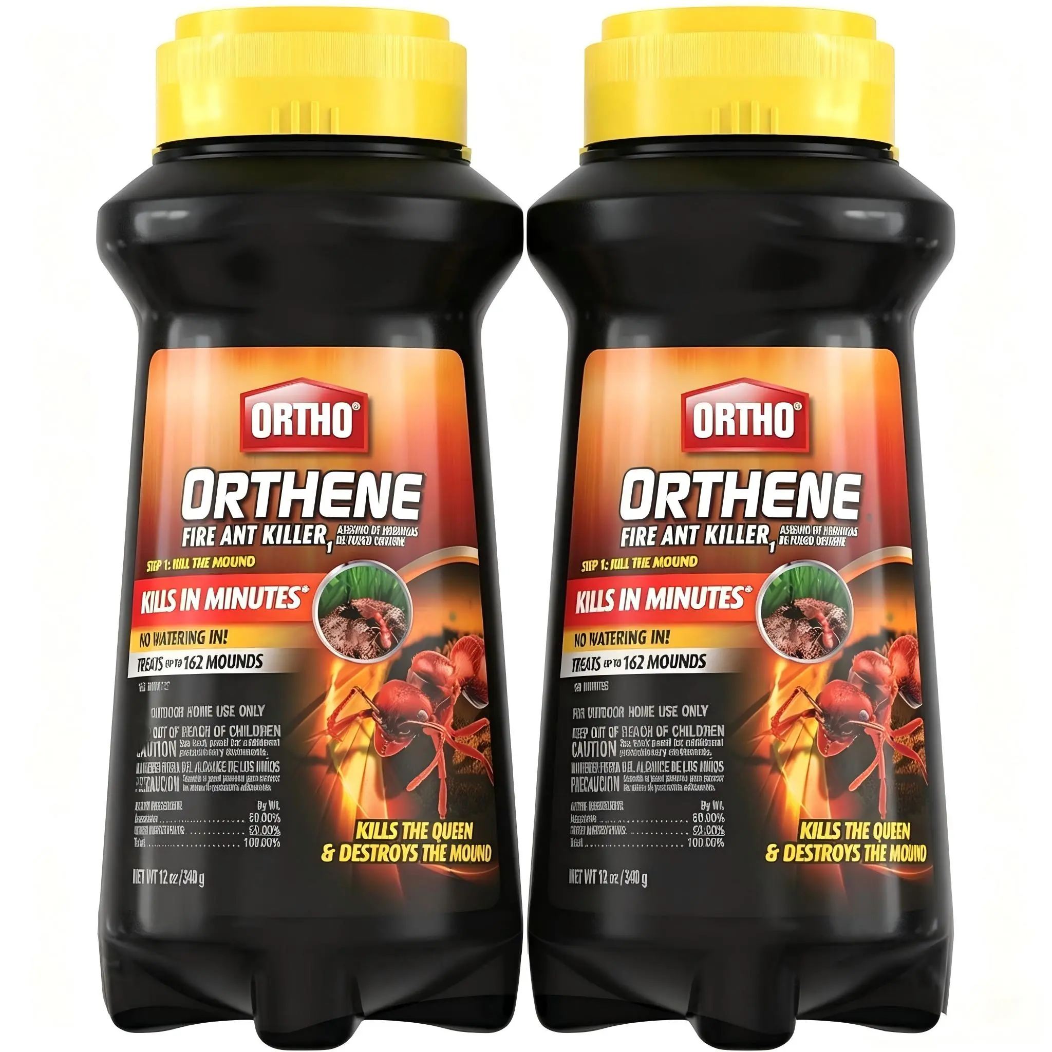 Ortho Orthene Fire Ant Killer1 Outdoor Pest Control Agent, Kills Queen and Destroys Mound, Begins Working in 60 Minutes, 12 oz., Mounds
