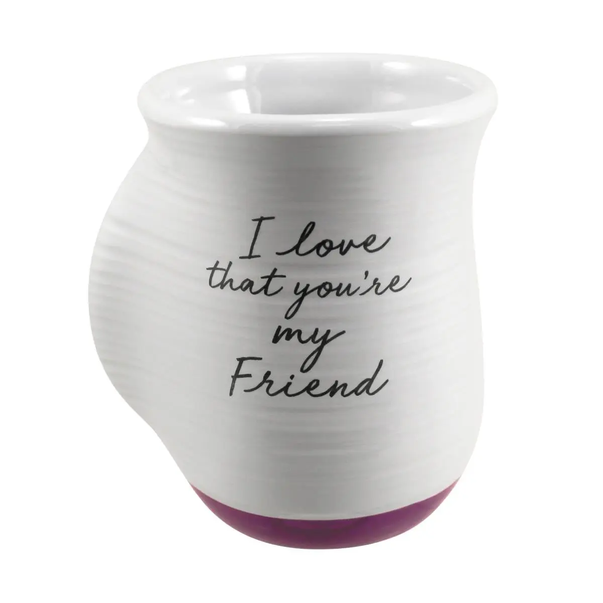 Ceramics Handwarmer Mug, LCP 18862 Model, 18 oz Capacity, "I Love That You're My Friend" Design