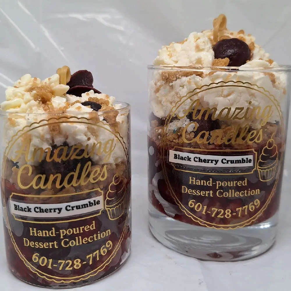 Black Cherry Crumble Scented Candle - 10oz Simple Multi-Size Home Decor Decoration with Cozy Aroma for Room