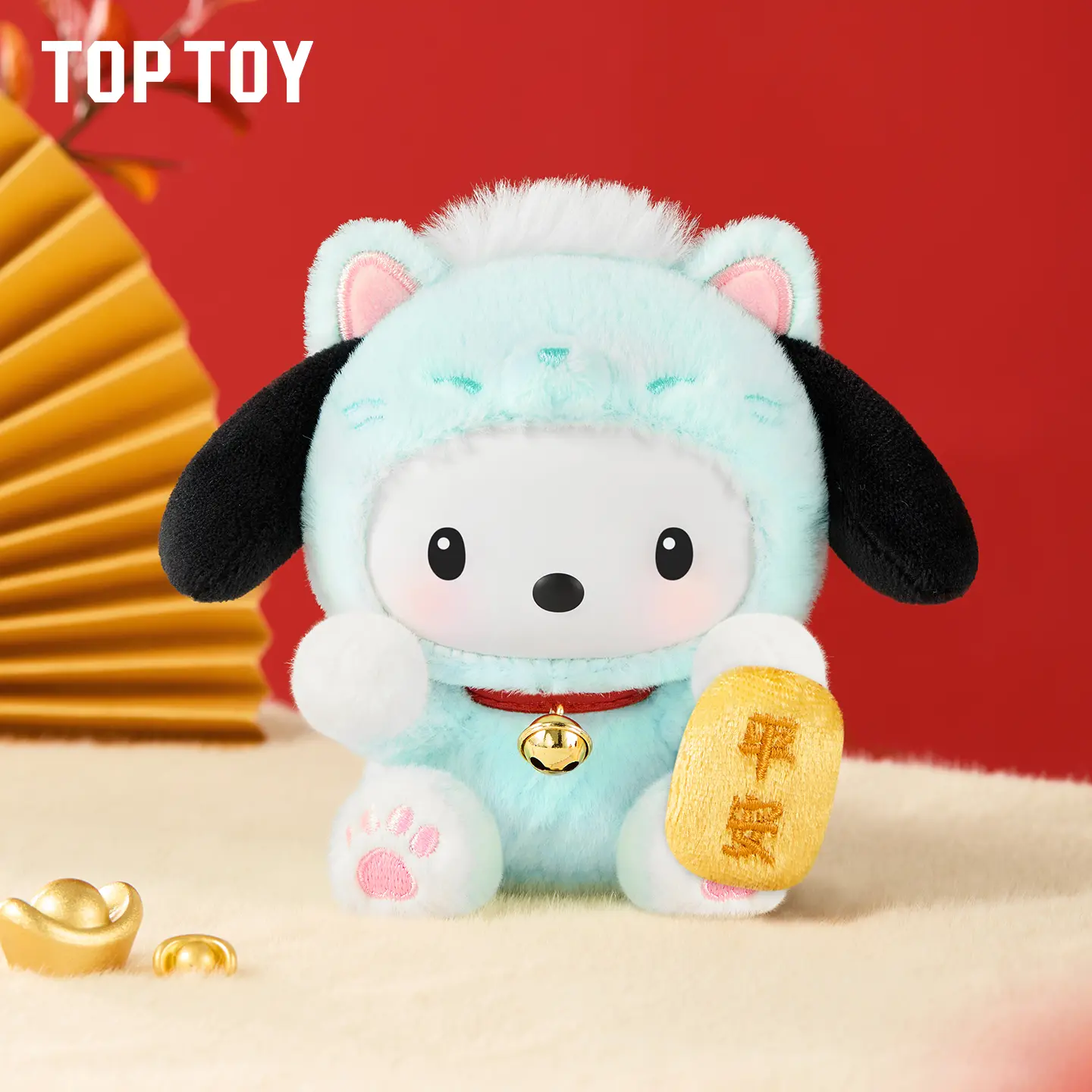 TOPTOY SR Lucky Cat Plush Charms – Hello Kitty, My Melody, Cinnamoroll Collectible Bag Keychains, Soft Decorative Pendants, Perfect Lucky Gift for Kawaii Fans, Kids & Collectors,Perfect Gift for Mom,Back-to-School Gifts