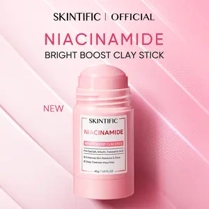 [NEW LAUNCH]SKINTIFIC Niacinamide Bright Boost Clay Stick Brighten Skin Tone Get Glowing And Skin Radiance Complexion