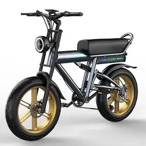 Ameritano Ebike F20 Trans City Commuter Hybrid Bike with Gold Accents and Durable Design