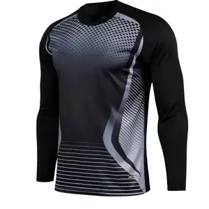 Men's Football Goalkeeper Long Sleeve T-Shirt Athletic Sports Clothing Breathable Activewear