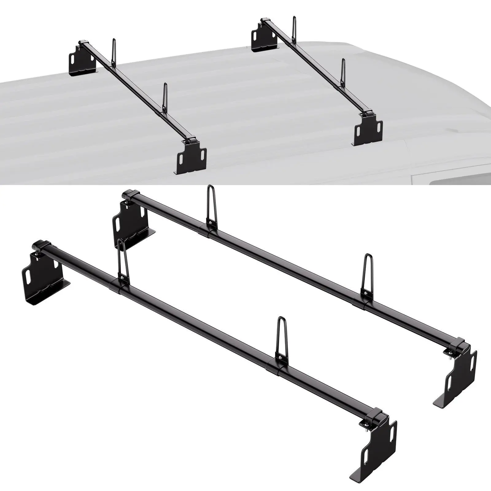 【Summerfinds】VEVOR Trailer Ladder Rack Van Roof Ladder Rack for Universal Truck Roofs