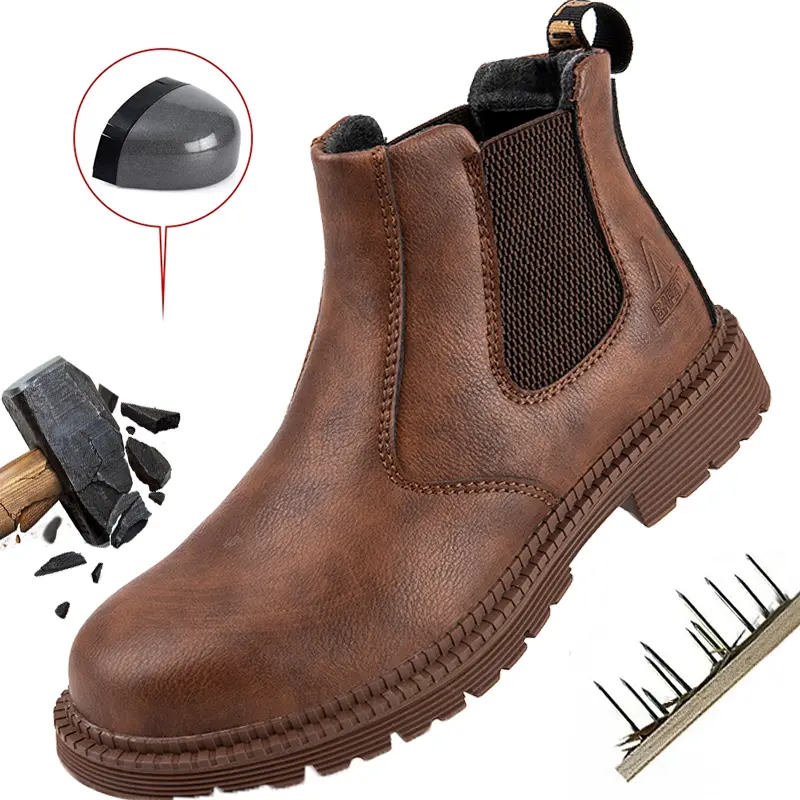 High-quality Safety Shoes Men Work Sneakers Indestructible Shoes Anti-smash Anti-puncture Work Shoes Water resistant Slip Resistant Anti shock Protective Boots Construction Work Shoes New Fashion