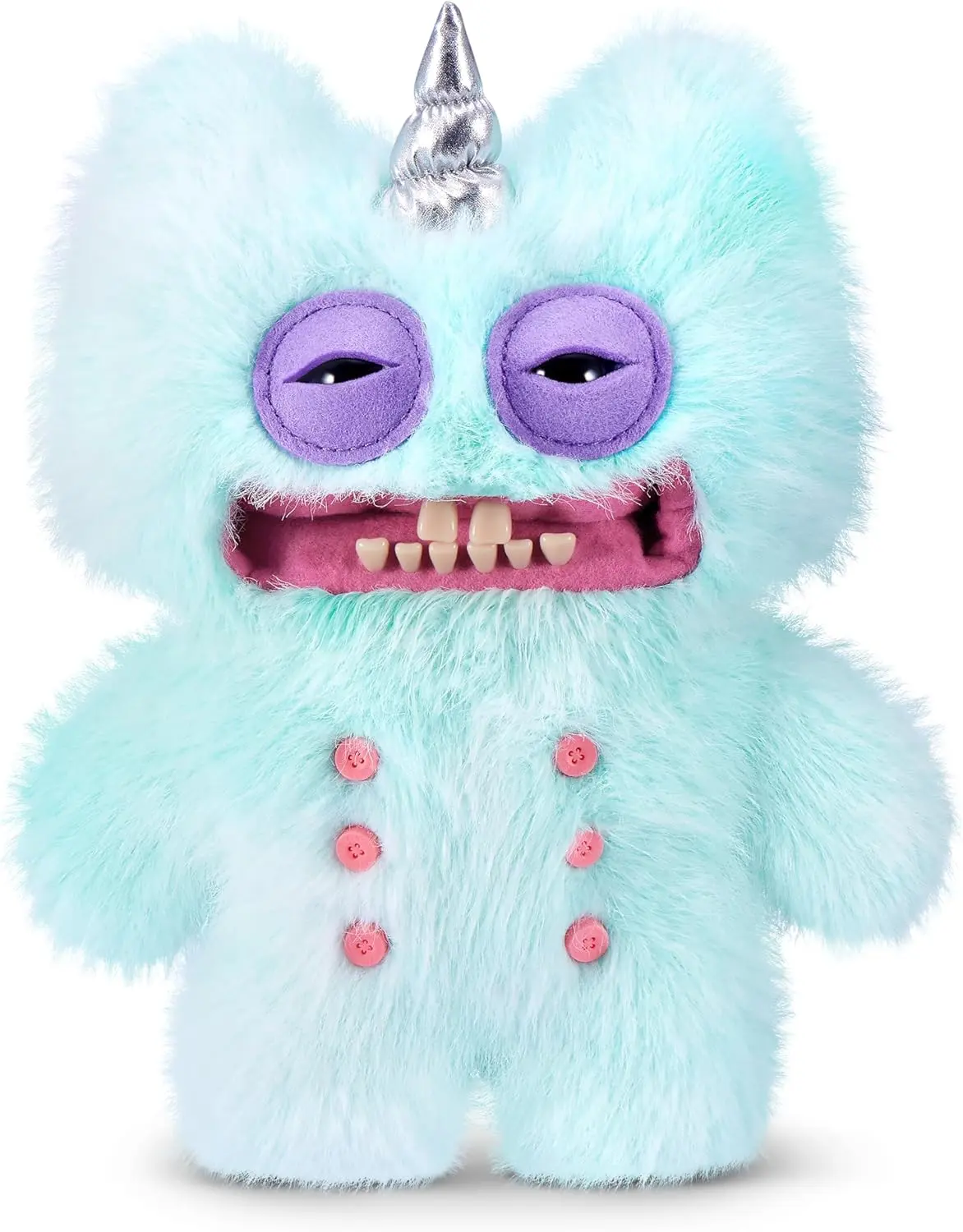 Fuggler Fugglercorns 9 Inch Plush Collectible Toy (Stinkface) by ZURU Featuring Funny Ugly Monster Unicorn Designs with Glitter Details, Human‑Like Teeth, Crooked Horns