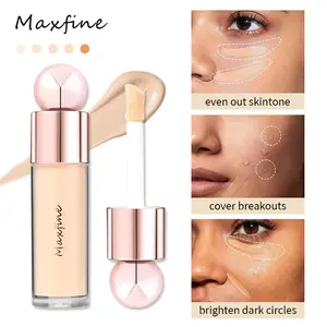 Long-Lasting Buildable Radiant Coverage Foundation Liquid Concealer, Waterproof Formula, Suitable for Dry Combination Oily Skin, Daily Makeup Essential