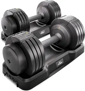 FLYBIRD DB2 Adjustable Dumbbell, 55LB/110LB Single Dumbbell for Home Gym Exercise & Fitness, 5-IN-1 Fast Adjustable Weights with Anti-Slip Handle (2 Weight Option),summervibes