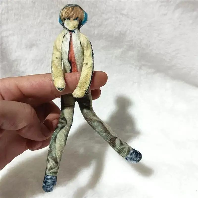28cm Death Note Light Yagami L Lawliet Posable Plush Dolls With Wire Frame Abstract Stuffed Figures Anime Collection Decor Gift