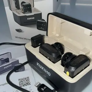 KUKIHO Wireless Lavalier Microphone for iPhone iPad Android With Charging Case Audio Smartphone Audio Smartphone