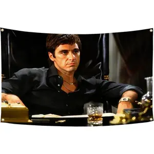 Courtyard decoration banners lined up 40*30 Inch TapestryScarface Movie Poster Flag Motivational Vintage Band Thriller Love Scifi Movie Tapestry Gift Room