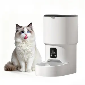 4L Automatic Cat Feeder, Programmable Pet Food Dispenser with Anti-Jamming Design, Dual Power Supply, Up to 6 Meals Per Day for Cats & Small Dogs