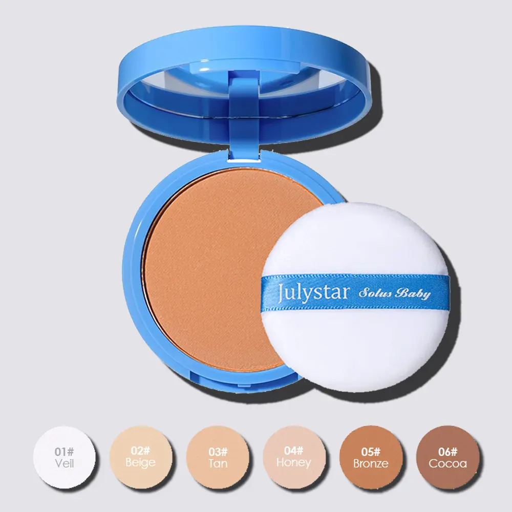 Pressed Powder Compact - Matte Oil Control Cosmetic with Flawless Coverage, 24HR Waterproof & Lightweight Formula, Face Pressed Powder, Setting Powder