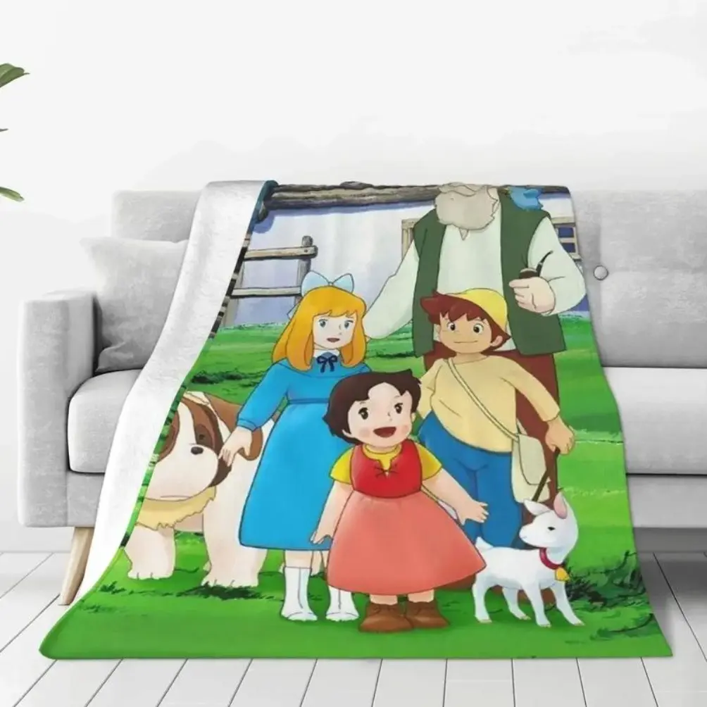 Heidi Girl Of The Alps Anime Blanket Sofa Cover Plush Spring/Autumn Throw Blanket for Home Outdoor Plush Thin Quilt A multi-functional and beautiful blanket suitable for decoration, use and as a gift. Add some fun to your home