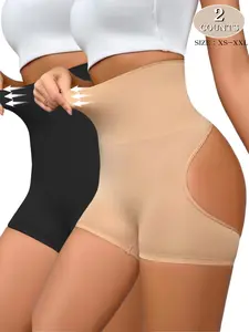 High-Waisted Butt-Lifting Women's Shaping Shorts, Abdominal Control, High Stretch Breathable, Peach Hip Design, Safe Pants, Plus Size Friendly XS-Xxl