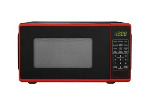 0.7 Cu ft Countertop Microwave Oven, 700 Watts, Red