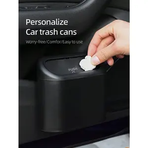 Car-Mount Multi-Functional Trash Can / Trash Bag / Sturdy Trash Bags / Waste Bags / Trash Can & Bag Set – Black/White/Pink/Multi-Color – Suitable for RVs, Cars, Trucks, and Other Vehicles – No-Drill Installation