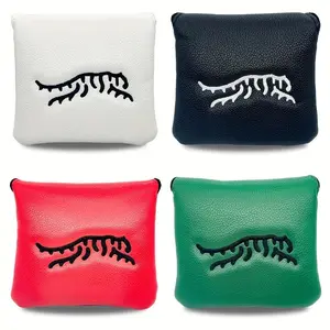 Fashion Abstract Tiger Pattern Golf Club Putter Head Cover, 1 Count Magnetic Closure Waterproof Golf Club Protective Cover, Golf Accessories for Men & Women