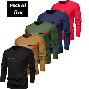 Men's 5-Pack Long Sleeve Quick-Dry Tees Lightweight Ideal for Workout Daily Wear & Layering Quick-Dry Feature ComfoAthletic Sports Clothing Athletic Apparel funny t shirt men's t shirts t shirts for men christmas t shirts funny graph Athleisure Street Fit