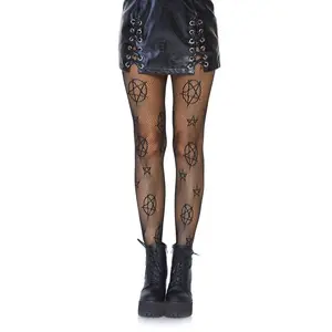 Women's Occult Pattern Fishnet Lingerie Tights - Sexy, Breathable, Stretchy Style, Premium Fabric Essential for Alt Women