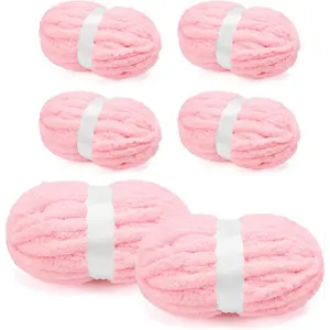 Ultra-Soft Giant Pink Bulky Yarn 2-Pack - 28 Yards, 0.78" Thickness.1.1pounds, Cozy Chunky Knit Yarn for Crochet & Arm Knitting, Super Plush Pink Craft Yarn Bundle Crafting