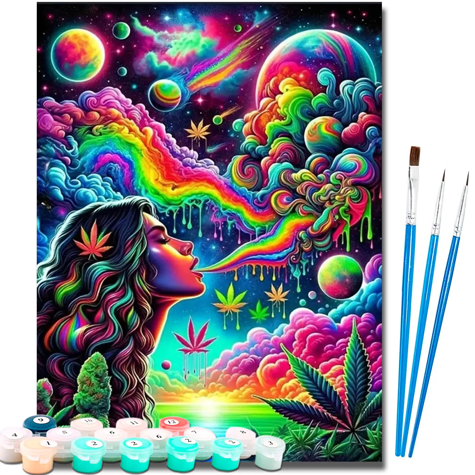 Paint by Numbers Art Kit for Adults Beginners - DIY Painting Supplies, 16x20 in Canvas, Fade-Resistant Paints, Easy Tool, Sparks Creativity, Ideal Home Decor Gift, Beginners Painting Kit
