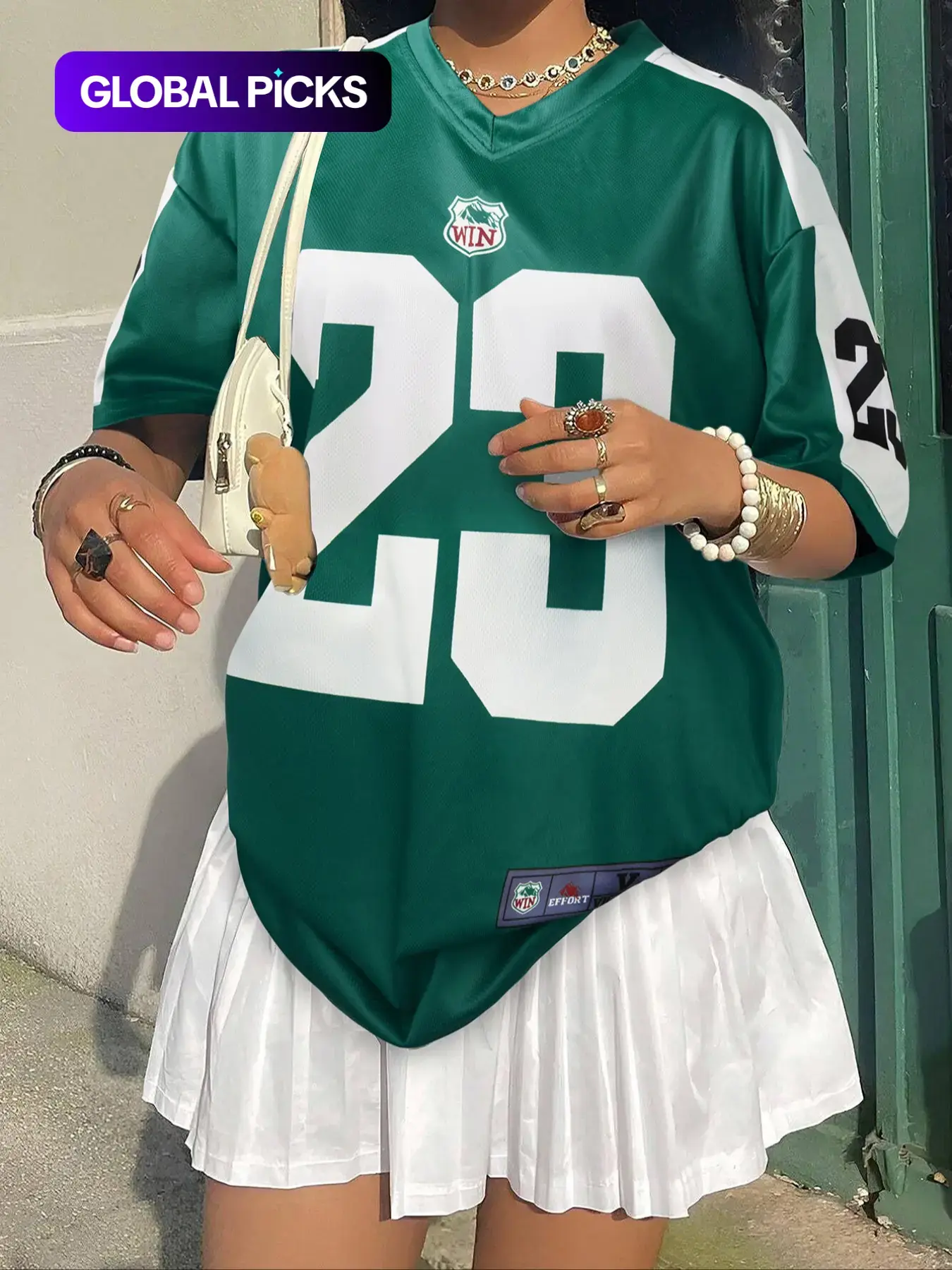 Women's Letter & Number Print V Neck Sports Jersey Tee, Casual Comfy Short Sleeve T-shirt for Summer, Women's Top for Daily Wear, Sports Tops, Fitness Clothes Tops, Workout Daily Wear, Athletic Fashion Activewear, Athleisure Style