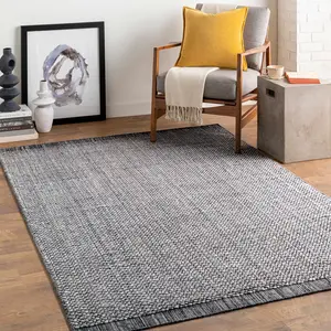 Hand Loomed Light Gray Area Rug - Clearance