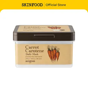 [SKINFOOD Official] Carrot Carotene Daily Sheet Mask | Korean Skincare Hack, 5-Minute Quick Hydrating, Soothing & Moisturizing Face Mask for Dry Skin, Glass Skin, Bulk Pack (30EA)