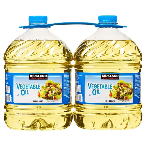 Kirkland Signature Natural 100% Pure Vegetable Oil (Natural Oil Products), 3 Qt. Bottle (2 Bottles), Sugar Free, Unflavored, No Artificial Additives - For US Adults