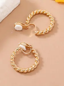 Simple Minimalist Hoop Ear Clip, Fashionable Fake Piercing Ear Jewelry for Women & Girls, Trendy All-match & Exquisite Jewelry for Birthday Gift, Casual Trendy Jewelry, Fashionable Hoop Earrings