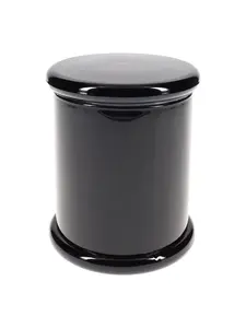 X-Large Colored Glass Jar – 4.75″ H × 4″ - ALL BLACK - AIR TIGHT