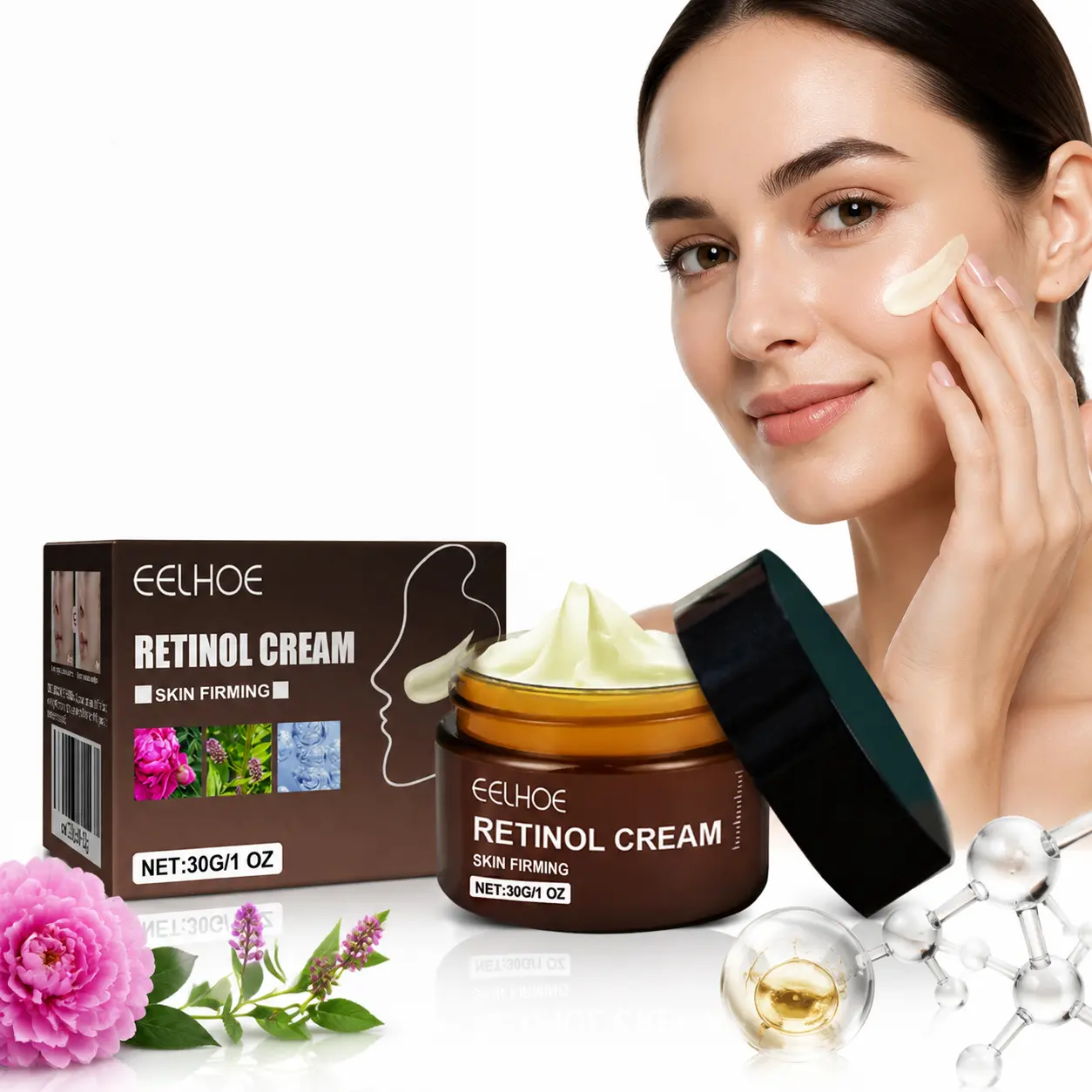 EELHOE Rapid Tone Repair Retinol + Vitamin C Correcting Cream, Face Moisturizer with Retinol, Hyaluronic Acid & Vitamin C for Dark Spots & Discoloration, 1 oz