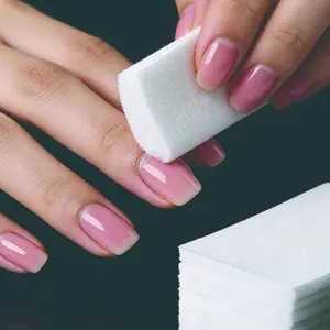 400 Pcs Nail Polish Remover Cotton Pads, Non-Linted Cotton Towels for Gel Polish Removal, Professional Manicure Cleaning Cotton Pads