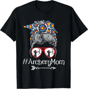 100%cotton Archery Mom - Mothers Day Bowhunter Archer Bowman Bows T-Shirt Top Vintage