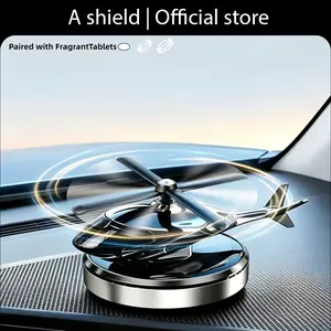Football shaped solar car aromatherapy uses sunlight to self rotate and disperse fragrance, purifying odors inside the car. The base comes with a storage box, making it suitable for both car use and gift giving.