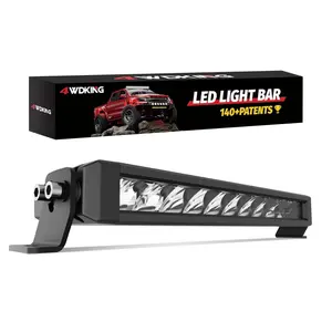 4WDKING Slim White LED Light Bar, Spot Flood Combo Beam, Screwless Design, IP68&IP69K Waterproof, Super Bright Off Road Driving Lamp Fog Lights for Truck Pickup ATV UTV SUV Golf Cart Boat